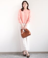 FILFD15090 OFUON le MK(オフオン　ル　エムケー) [名品シリーズ]ストレッチワイドパンツ/洗える ライトベージュ