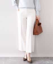 FILFD15090 OFUON le MK(オフオン　ル　エムケー) [名品シリーズ]ストレッチワイドパンツ/洗える ライトベージュ