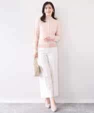 FILFD15090 OFUON le MK(オフオン　ル　エムケー) [名品シリーズ]ストレッチワイドパンツ/洗える ライトベージュ