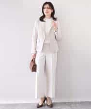 FILFD15090 OFUON le MK(オフオン　ル　エムケー) [名品シリーズ]ストレッチワイドパンツ/洗える ライトベージュ