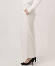 FILFD15090 OFUON le MK(オフオン　ル　エムケー) [名品シリーズ]ストレッチワイドパンツ/洗える ライトベージュ