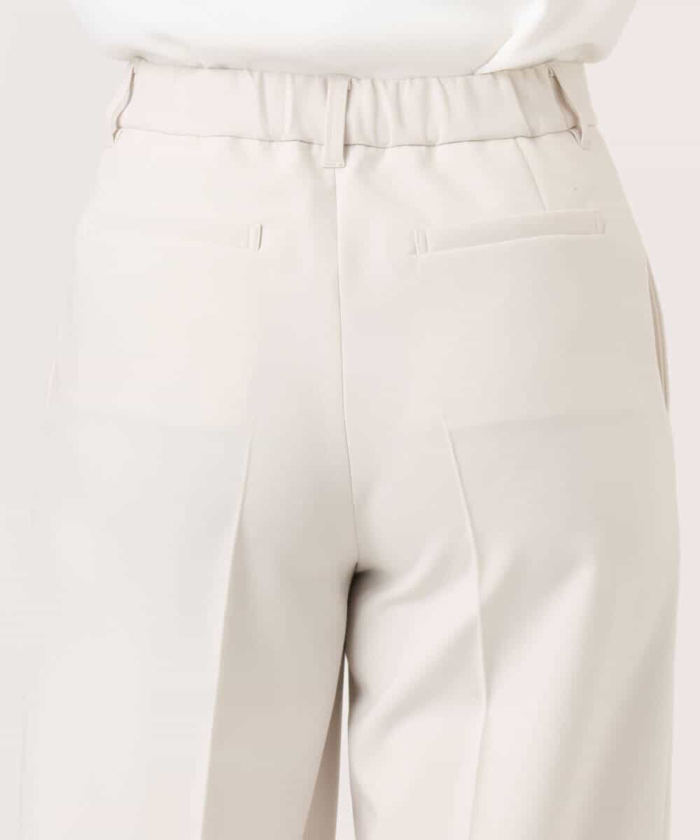 FILFD15090 OFUON le MK(オフオン　ル　エムケー) [名品シリーズ]ストレッチワイドパンツ/洗える ライトベージュ