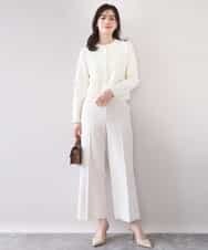 FILFD15090 OFUON le MK(オフオン　ル　エムケー) [名品シリーズ]ストレッチワイドパンツ/洗える ライトベージュ