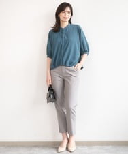 FILGA31080 OFUON le MK(オフオン　ル　エムケー) [セットアップ対応]センタープレステーパードパンツ/洗える グレー