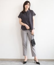 FILGA31080 OFUON le MK(オフオン　ル　エムケー) [セットアップ対応]センタープレステーパードパンツ/洗える グレー