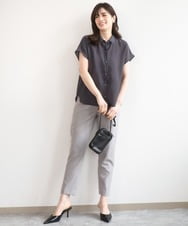 FILGA31080 OFUON le MK(オフオン　ル　エムケー) [セットアップ対応]センタープレステーパードパンツ/洗える グレー