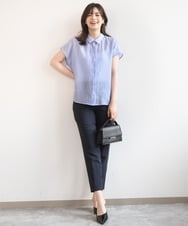 FILGA31080 OFUON le MK(オフオン　ル　エムケー) [セットアップ対応]センタープレステーパードパンツ/洗える グレー