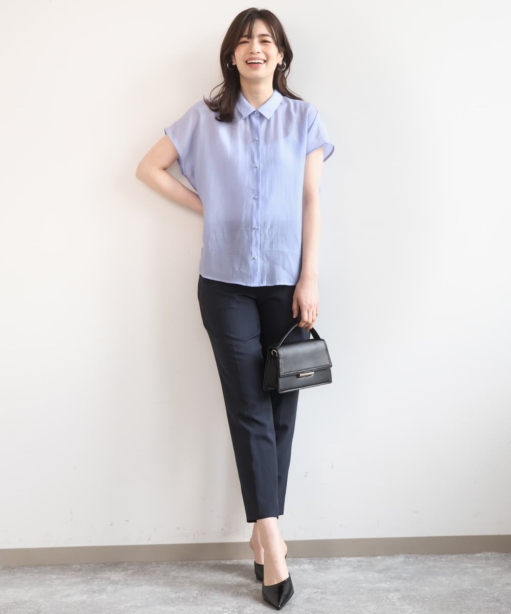 FILGA31080 OFUON le MK(オフオン　ル　エムケー) [セットアップ対応]センタープレステーパードパンツ/洗える グレー