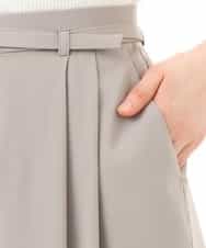 FILGD22090 OFUON le MK(オフオン　ル　エムケー) ストレッチ2タックワイドパンツ/UVカット/接触冷感/洗濯機で洗える/セットアップ可 ライトブルー