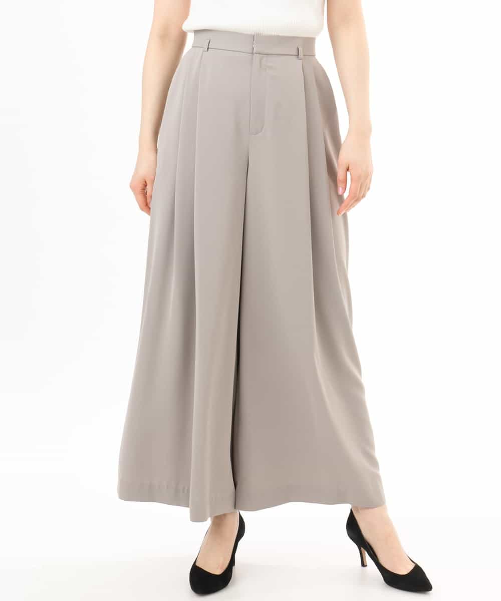 FILGD22090 OFUON le MK(オフオン　ル　エムケー) ストレッチ2タックワイドパンツ/UVカット/接触冷感/洗濯機で洗える/セットアップ可 ライトブルー