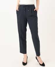 FILGD24090 OFUON le MK(オフオン　ル　エムケー) プルオンストレッチテーパードパンツ/洗濯機で洗える ネイビー