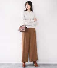 FISAD10060 OFUON le MK(オフオン　ル　エムケー) ダイヤ柄ニットカーディガン/洗える/WEB限定サイズあり グリーン