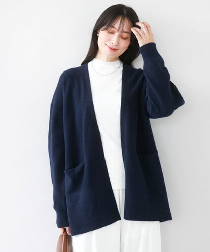 FISAD23070 OFUON le MK ソフト起毛ニットカーディガン/洗える/WEB限定サイズあり