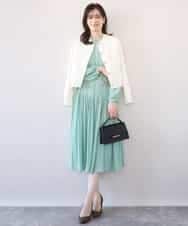 FISFD07090 OFUON le MK(オフオン　ル　エムケー) ジャケットライクニットカーディガン/洗える/WEB限定 アイボリー