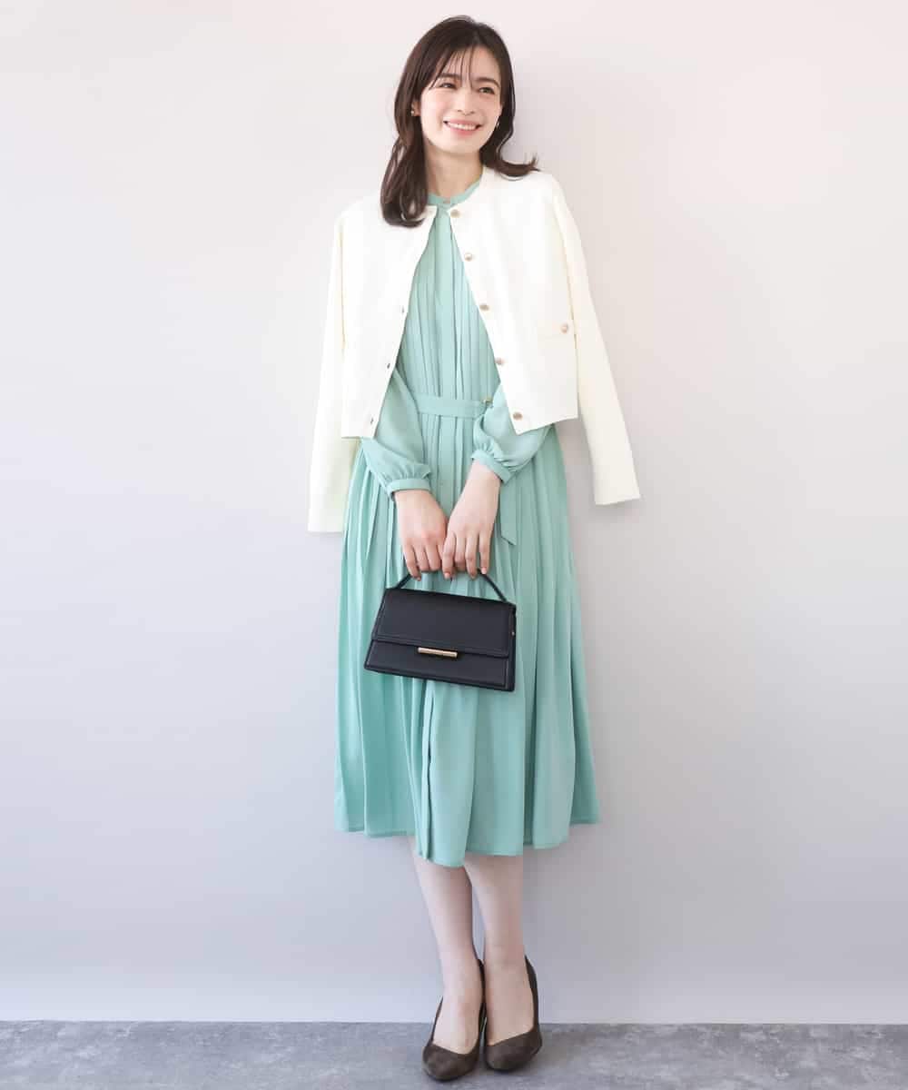 FISFD07090 OFUON le MK(オフオン　ル　エムケー) ジャケットライクニットカーディガン/洗える/WEB限定 アイボリー