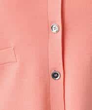 FISGD16070 OFUON le MK(オフオン　ル　エムケー) ハイゲージクロップド丈ニットカーディガン/接触冷感/UVカット/洗える/WEB限定サイズあり サーモンオレンジ