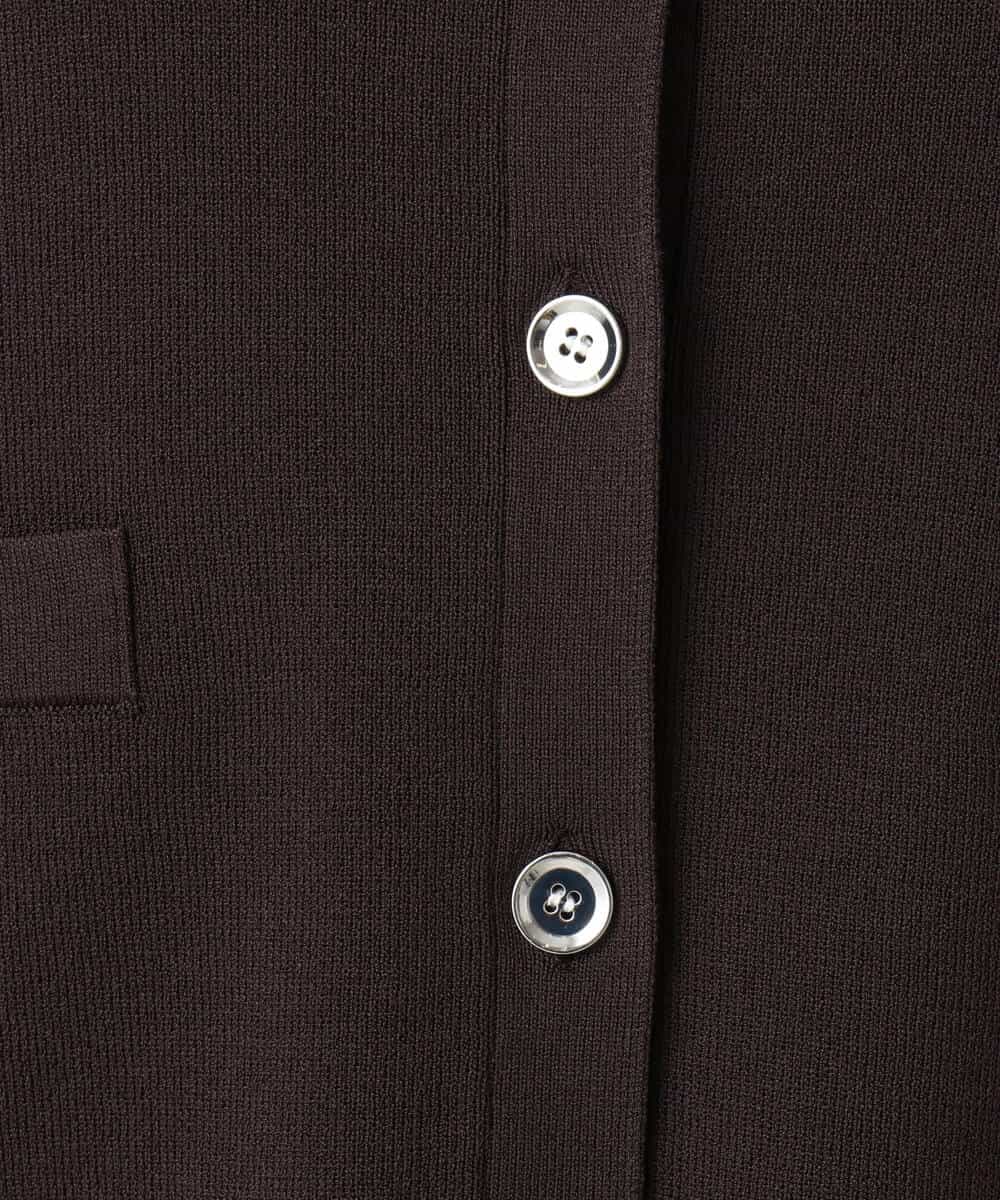 FISGD16070 OFUON le MK(オフオン　ル　エムケー) ハイゲージクロップド丈ニットカーディガン/接触冷感/UVカット/洗える/WEB限定サイズあり サーモンオレンジ