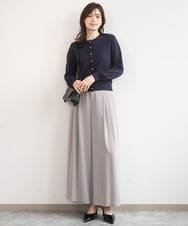 FISGD21060 OFUON le MK(オフオン　ル　エムケー) ハイゲージニットコンパクトカーディガン/UVカット/接触冷感/洗える/WEB限定サイズあり ブルー