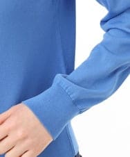 FISGD21060 OFUON le MK(オフオン　ル　エムケー) ハイゲージニットコンパクトカーディガン/UVカット/接触冷感/洗える/WEB限定サイズあり ブルー