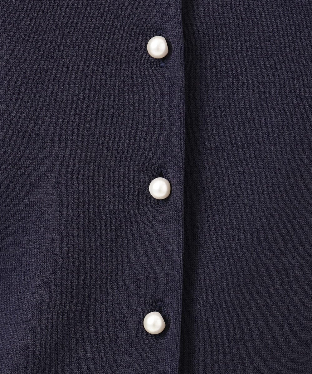 FISGD21060 OFUON le MK(オフオン　ル　エムケー) ハイゲージニットコンパクトカーディガン/UVカット/接触冷感/洗える/WEB限定サイズあり ブルー