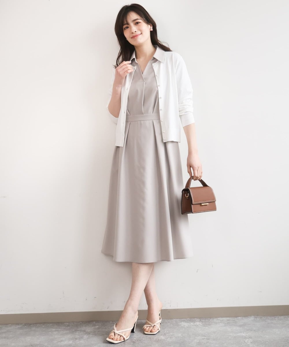 FISGD21060 OFUON le MK(オフオン　ル　エムケー) ハイゲージニットコンパクトカーディガン/UVカット/接触冷感/洗える/WEB限定サイズあり ブルー