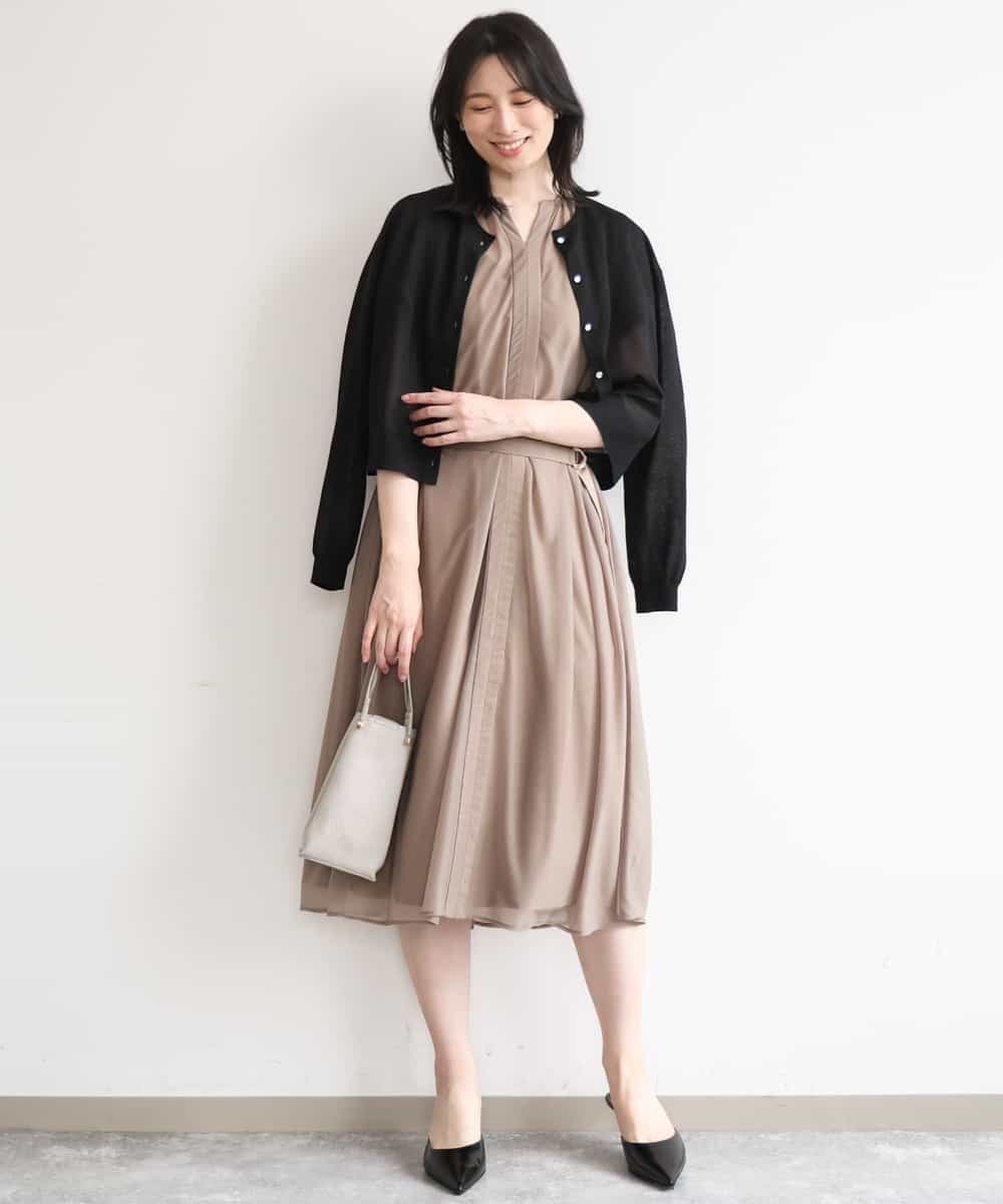 FISGD22070 OFUON le MK(オフオン　ル　エムケー) シアーニットカーディガン/洗える/WEB限定サイズあり ライトブルー