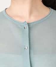 FISGD22070 OFUON le MK(オフオン　ル　エムケー) シアーニットカーディガン/洗える/WEB限定サイズあり ライトブルー