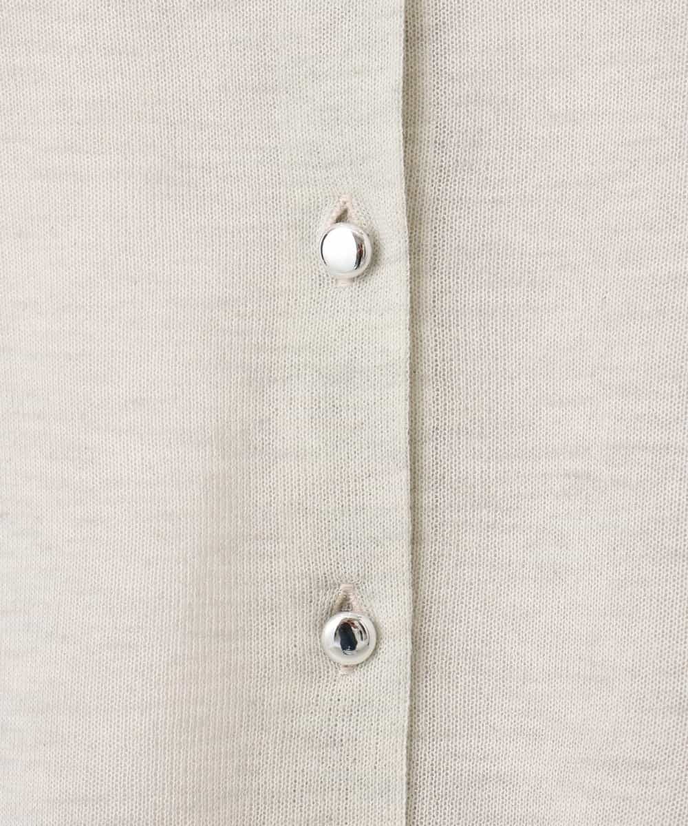 FISGD22070 OFUON le MK(オフオン　ル　エムケー) シアーニットカーディガン/洗える/WEB限定サイズあり ライトブルー