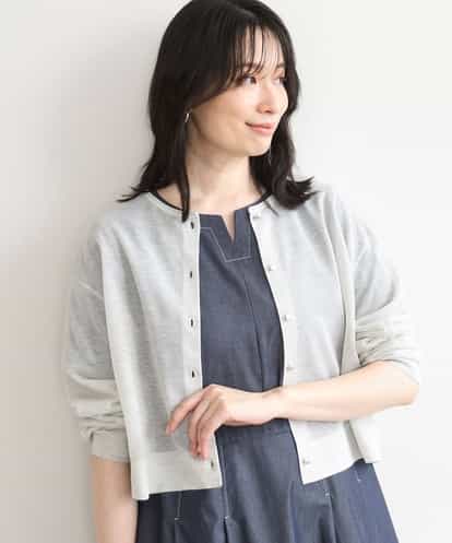 FISGD22070 OFUON le MK シアーニットカーディガン/洗える/WEB限定サイズあり