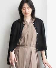 FISGD22070 OFUON le MK(オフオン　ル　エムケー) シアーニットカーディガン/洗える/WEB限定サイズあり ブラック