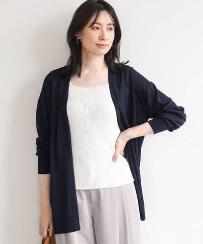 FISGD25070 OFUON le MK 着流しカーディガン/接触冷感/洗える/WEB限定サイズあり