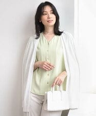 FISGD25070 OFUON le MK(オフオン　ル　エムケー) 着流しカーディガン/接触冷感/洗える/WEB限定サイズあり ホワイト