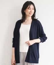 FISGD25070 OFUON le MK(オフオン　ル　エムケー) 着流しカーディガン/接触冷感/洗える/WEB限定サイズあり ライトブルー