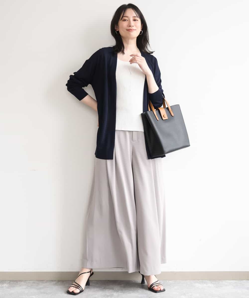 FISGD25070 OFUON le MK(オフオン　ル　エムケー) 着流しカーディガン/接触冷感/洗える/WEB限定サイズあり ライトブルー