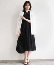 FISGD25070 OFUON le MK(オフオン　ル　エムケー) 着流しカーディガン/接触冷感/洗える/WEB限定サイズあり ライトブルー