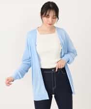 FISGD25070 OFUON le MK(オフオン　ル　エムケー) 着流しカーディガン/接触冷感/洗える/WEB限定サイズあり ライトブルー