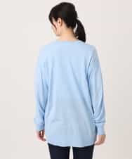 FISGD25070 OFUON le MK(オフオン　ル　エムケー) 着流しカーディガン/接触冷感/洗える/WEB限定サイズあり ライトブルー