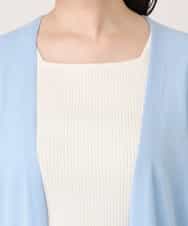 FISGD25070 OFUON le MK(オフオン　ル　エムケー) 着流しカーディガン/接触冷感/洗える/WEB限定サイズあり ライトブルー