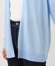 FISGD25070 OFUON le MK(オフオン　ル　エムケー) 着流しカーディガン/接触冷感/洗える/WEB限定サイズあり ライトブルー