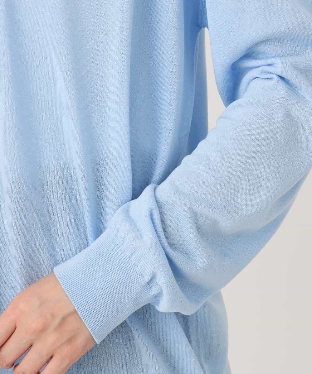 FISGD25070 OFUON le MK(オフオン　ル　エムケー) 着流しカーディガン/接触冷感/洗える/WEB限定サイズあり ライトブルー