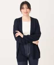 FISGD25070 OFUON le MK(オフオン　ル　エムケー) 着流しカーディガン/接触冷感/洗える/WEB限定サイズあり ライトブルー