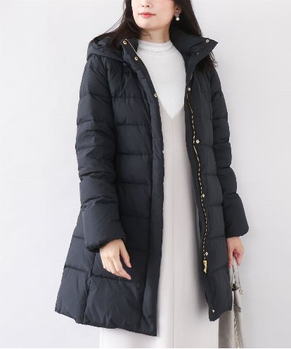 FIVBD22210 OFUON le MK ベルト付きスムースタフタロングダウン/WEB限定サイズあり