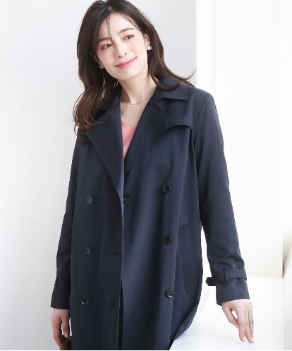 FIVFD01160 OFUON le MK ベーシックツイルトレンチコート/洗える/WEB限定