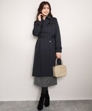 FIVFD01160 OFUON le MK(オフオン　ル　エムケー) ベーシックツイルトレンチコート/洗える/WEB限定 ベージュ