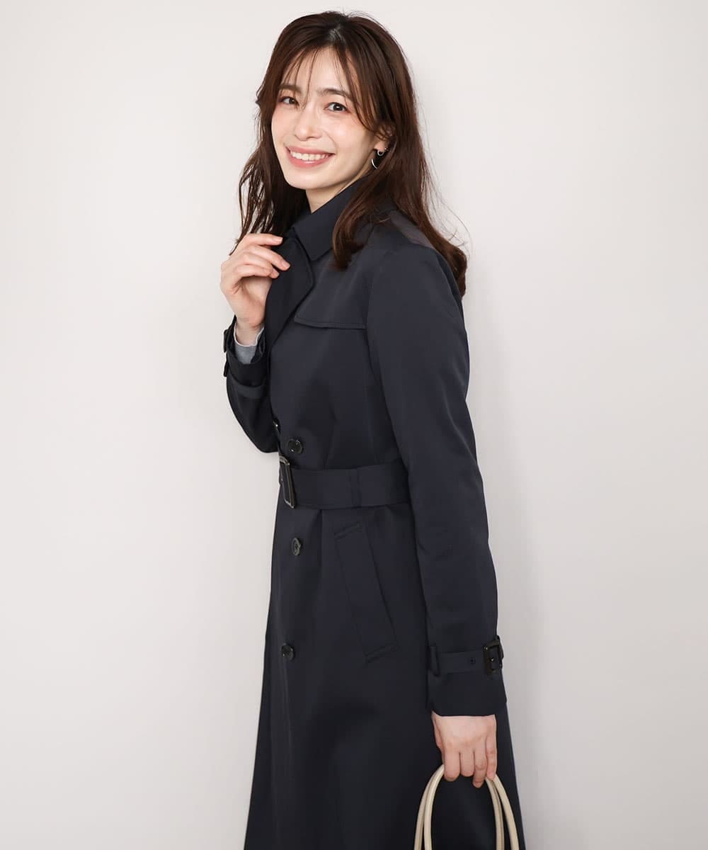 FIVFD01160 OFUON le MK(オフオン　ル　エムケー) ベーシックツイルトレンチコート/洗える/WEB限定 ベージュ