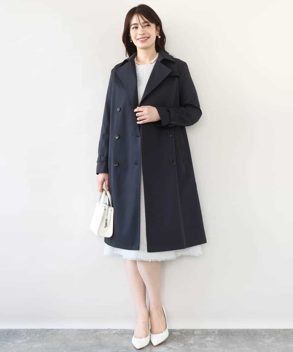 FIVFD01160 OFUON le MK(オフオン　ル　エムケー) ベーシックツイルトレンチコート/洗える/WEB限定 ベージュ