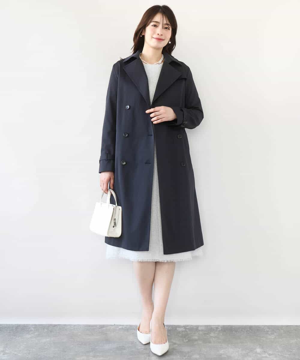 FIVFD01160 OFUON le MK(オフオン　ル　エムケー) ベーシックツイルトレンチコート/洗える/WEB限定 ベージュ