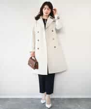 FIVFD01160 OFUON le MK(オフオン　ル　エムケー) ベーシックツイルトレンチコート/洗える/WEB限定 ベージュ