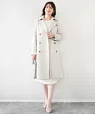 FIVFD01160 OFUON le MK(オフオン　ル　エムケー) ベーシックツイルトレンチコート/洗える/WEB限定 ベージュ