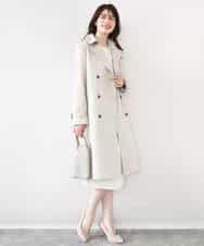 FIVFD01160 OFUON le MK(オフオン　ル　エムケー) ベーシックツイルトレンチコート/洗える/WEB限定 ベージュ